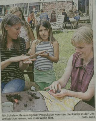 Beim Filzen