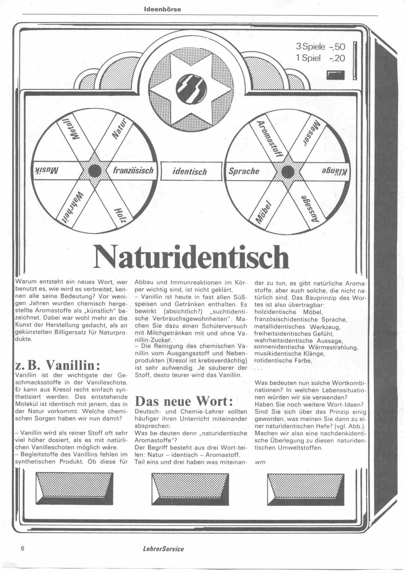 die Seite zu naturidentisch