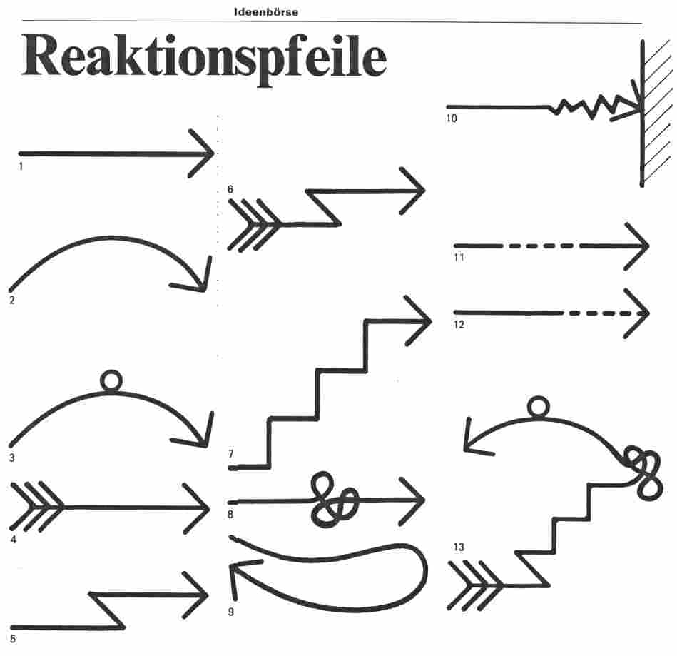 moderne Reaktionspfeile