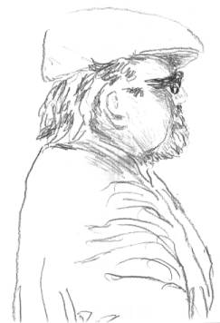 selbstportrait des Zeichners  Friedrich Claus