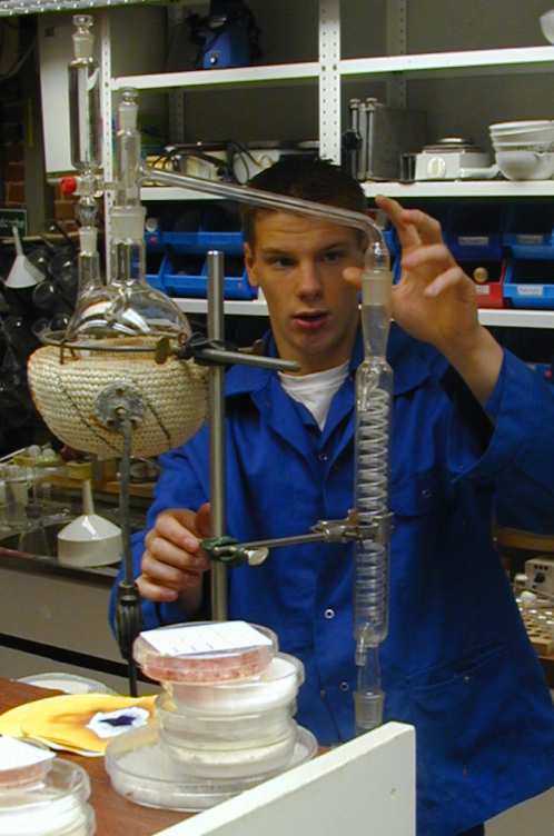 Aufbau einer Glasapparatur